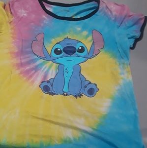 Tie dye Lilo and Stitch Shirt